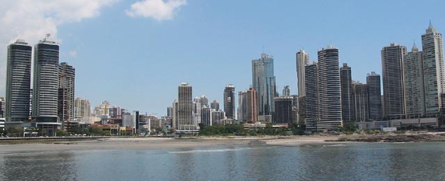 View of downtown business district and Punta Paitilla