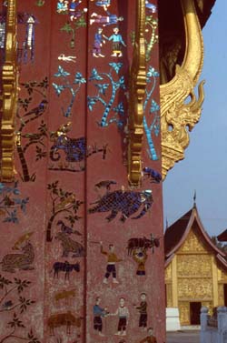 Lavishly decorated temples and stupas in Luang Prabang