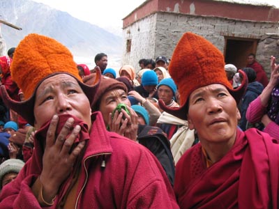 Buddhist nuns visiting the Karsha festival, Ladakh