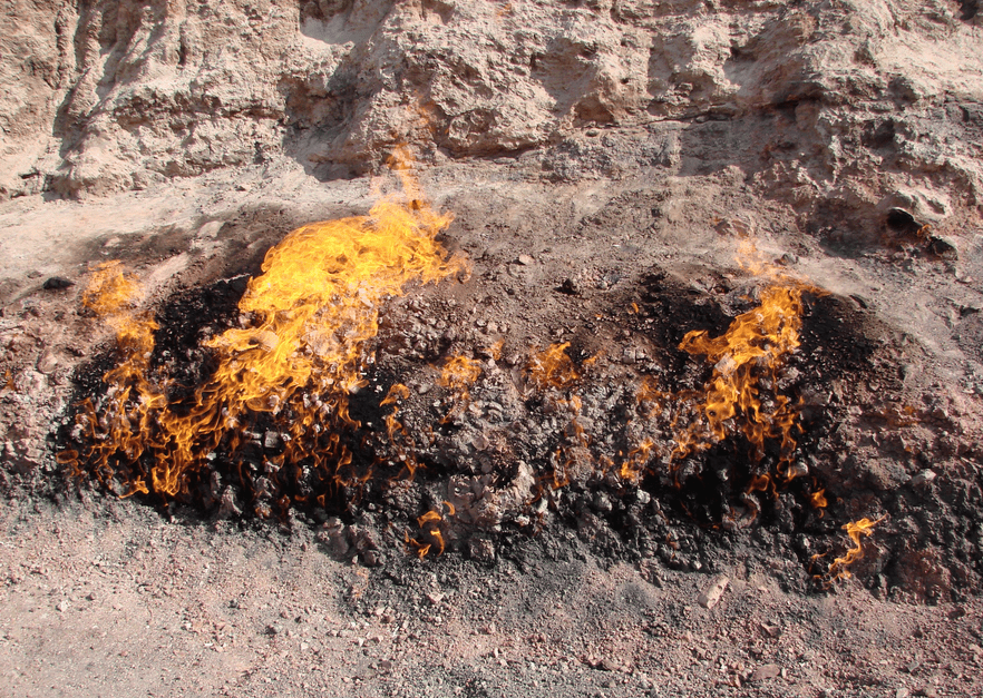 Yanar dag or the burning mountain of Azerbaijan