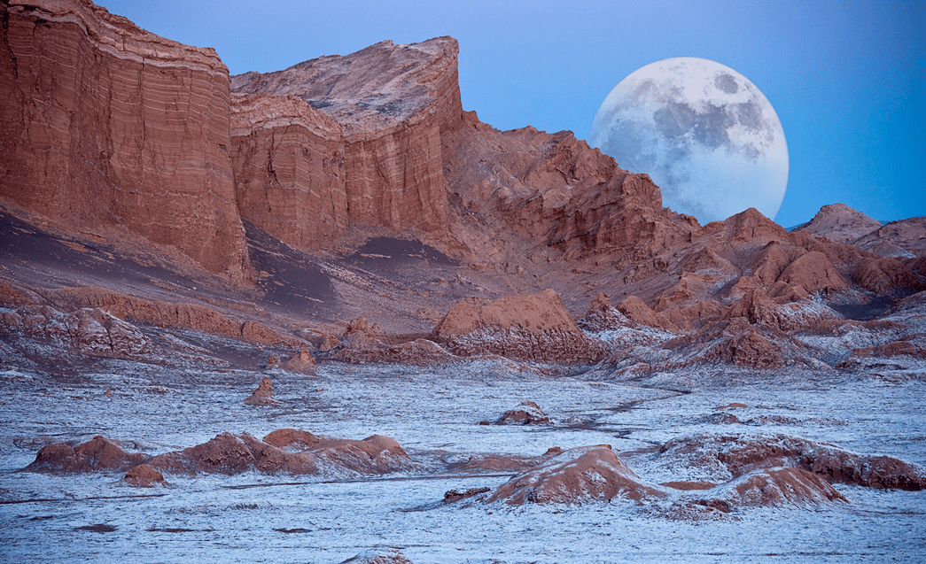 Valle de La Luna - Valley of Moon in Atacama Desert in Chile